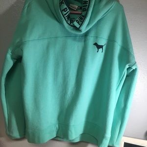 PINK SWEATER WITH LOOSE SCOOP/TURTLE NECK